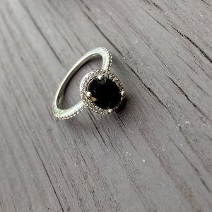 Black Halo Diamond Ring